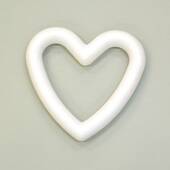 Контур сердца пенопластовый, 15 см - Заготовки из пенопласта