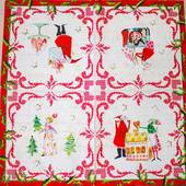 Салфетка 33*33 см "Рождественская открытка" - Новый год