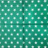 Салфетка 33*33 см "Звезды на зеленом фоне" - Салфетки для декупажа