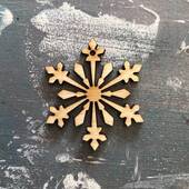 Заготовка "Снежинка миниатюра" 4 см - Фигурные заготовки из фанеры