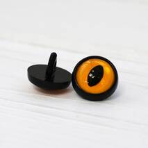 Глазки пришивные, оранжевые, 14 мм, пара - Тильда