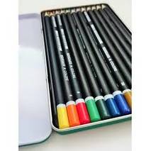 Набор цветных карандашей в металлической кассете, 12 цветов - Инструменты