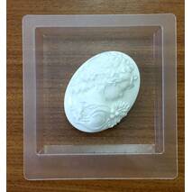 Пластиковая форма для мыла "Камея дама с виноградной лозой" - Для моделирования