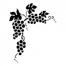 Трафарет "Грозди винограда", 15*20 см, D120 - Трафареты