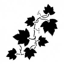 Трафарет "Виноградные листья", 15*20 см, D350 - Трафареты
