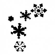Трафарет "Снежинки", 15*20 см, D569 - Трафареты
