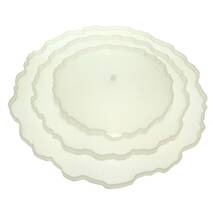 Комплект силиконовых  молдов "Подставка для десертов, круглая тарелочка", 3 яруса. со стойкой - Эпоксидная смола