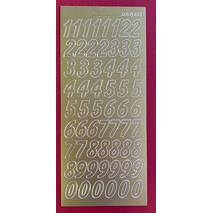 Контурные наклейки "Цифры", золото, 23*10 см - Наклейки