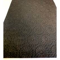 Бумага ручной работы с металлизированным напылением «Круги», золото на черном фоне, А4 - Бумага