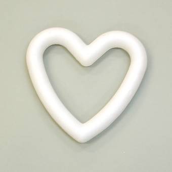 Контур сердца пенопластовый, 20 см - Заготовки из пенопласта