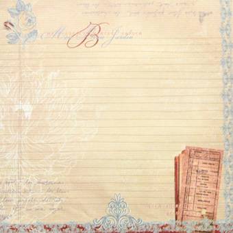Бумага для скрапбукинга, 15 х 15 см, «En Français» - Односторонняя скрап бумага