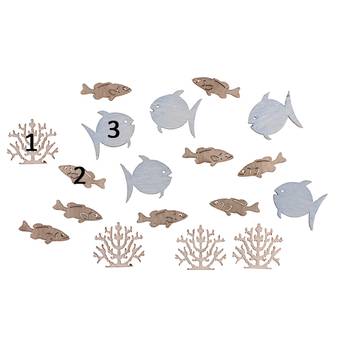 Декоративный элемент "Рыбки, кораллы", 2 см - Объемные элементы
