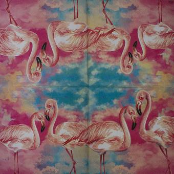 Салфетка 33*33 см "Фламинго" - Флора и фауна