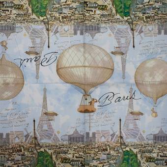 Салфетка 33*33 см "Воздушный шар в Париже" - Города и пейзажи
