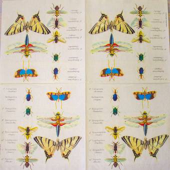 Салфетка 33*33 см "Бабочки" - Флора и фауна