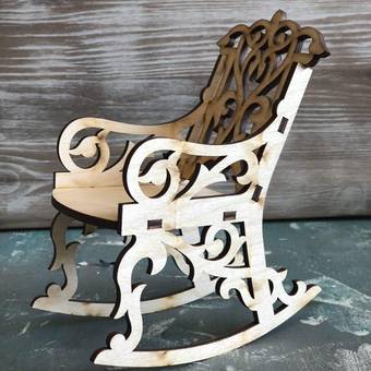Заготовка "Кресло качалка с узором" - Фигурные заготовки из фанеры