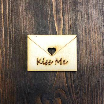 Миниатюра "Письмо Kiss me" - Фигурные заготовки из фанеры