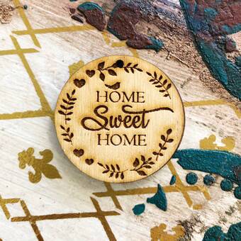 Заготовка " Home sweet home круг" - Фигурные заготовки из фанеры