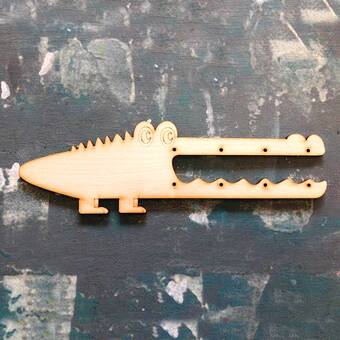 Заготовка для Бизиборда "Крокодил" - Фигурные заготовки из фанеры