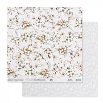 Бумага для скрапбукинга «Нежные свадебные цветы», 30.5 × 32 см, 190 гм - Бумага для скрапбукинга