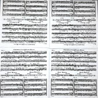 Салфетка 33*33 см "Ноты на белом фоне" - Салфетки