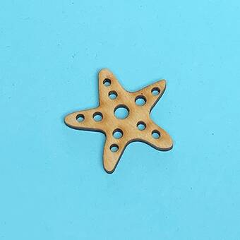 Миниатюра "Морская звезда с отверстиями", 40*40 мм - Фигурные заготовки из фанеры