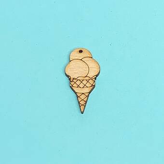 Миниатюра "Мороженое", 20*40 мм - Фигурные заготовки из фанеры