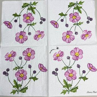 Салфетка 33*33 см "Лютики, цветы" - Салфетки