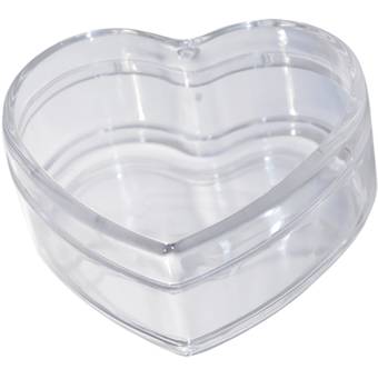 Коробочка-сердце пластиковая, 8,5 см - Заготовки из пластика