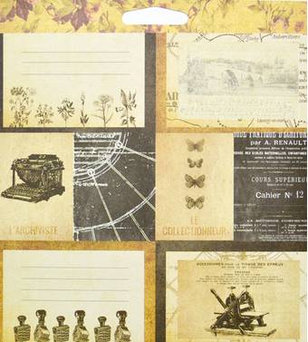 Бумага для скрапбукинга, 15 х 15 см, «Archivist» - Двухсторонняя скрап бумага