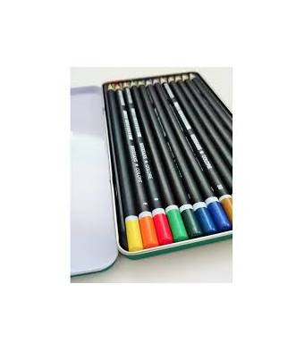 Набор цветных карандашей в металлической кассете, 12 цветов - Инструменты