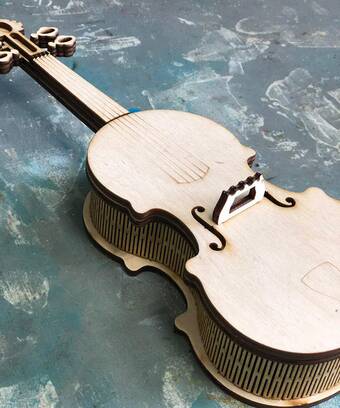 Шкатулка-скрипка - Фигурные заготовки из фанеры