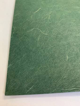 Бумага ручной работы с шелковыми волокнами, зеленый, А4 - Бумага