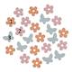 Декоративный элемент "Бабочки и цветы", 1,7х1,4 см - Объемные элементы